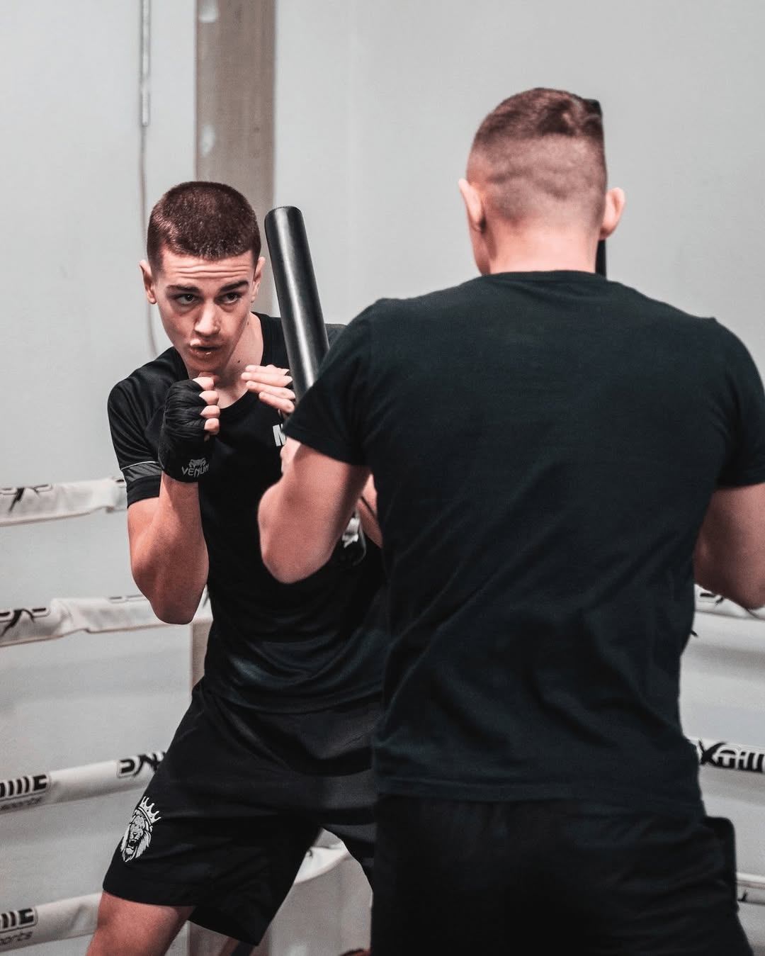 Maxim Schmidt im 1:1 Training im Ring
